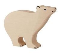 Figurine en bois Animaux Polaires L'Ours Blanc 15cm Holztiger®