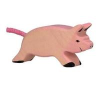 Holztiger Figurine porcelet marchant 80067