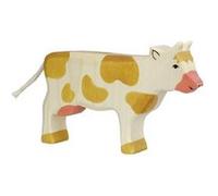 Figurine en bois Animaux de la ferme Vache Marron Holztiger® 16cm