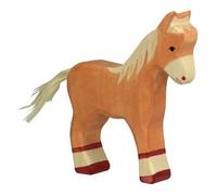 Holztiger Figurine en bois Poulain debout Marron clair 11 cm (Réf. 80040)