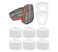 HOLULO 6001CN 3M Lot de 60 filtres en coton filtrant + 2 filtres et 2 couvertures, compatible avec masque respiratoire 6000, 7000, 6800, FF400, pour la construction, la menuiserie, la pulvérisation