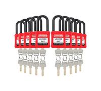 HOLULO Cadenas Consignation Lot de 10, Cadenas de sécurité 10 pièces Verrouillage Tagout Cadenas de sécurité Clés assorties