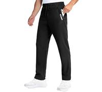 Holure Lot de 1 ou 2 pantalons de randonnée pour homme, légers, déperlants, avec longueur intérieure de jambe de 76/81 cm, avec poches zippées pour le plein air et le trekking, Noir 02, M