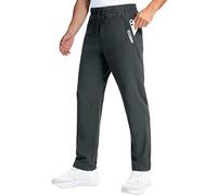 Holure Lot de 1 ou 2 pantalons de randonnée pour homme - Légers, résistants à l'eau, avec poches zippées - Pantalon de trekking d'extérieur avec entrejambe de 76,2 cm/81,3 cm, L