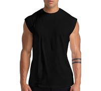 Holure Pack de 1, 3 ou 5 Débardeurs de Gym en Coton pour Hommes - Débardeurs sans Manches de Training, t-Shirts athlétiques, débardeurs Musculaires pour entraînement et Bodybuilding.