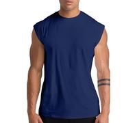Holure Pack de 1 Débardeurs de Gym pour Hommes - Débardeurs sans Manches de Training, t-Shirts athlétiques, débardeurs Musculaires pour entraînement et Bodybuilding - Bleu Marine 13-S