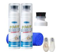 HOLVA Nettoyeur de chaussures portable sans eau en mousse avec brosse intégrée et chiffon en microfibre, mousse de nettoyage pour chaussures blanches, pour daim, nubuck, toile, PU, tennis, semelle (1)
