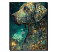 HOLXSW Pintar por Numeros Chien de jade doré DIY Cuadro al óleo con números para Kit de Pintura al óleo Digital para Adultos de Lienzo decoración para el hogar 40x50cm Sin marco