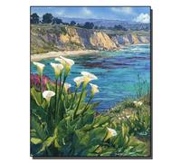 HOLXSW Pintar por Numeros DIY Cuadro al óleo con números para Kit de Pintura al óleo Digital para Adultos de Lienzo decoración para el hogar Lys calla au bord de la mer 40x50cm Sin marco