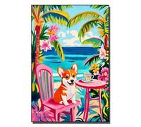 HOLXSW Pintar por Numeros DIY Cuadro al óleo con números para Kit de Pintura al óleo Digital para Adultos de Lienzo decoración para el hogar Thé de l'après-midi sur la plage 40x50cm Sin marco