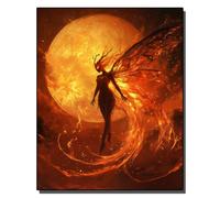 HOLXSW Pintar por Numeros Esprit de la Lune de Feu DIY Cuadro al óleo con números para Kit de Pintura al óleo Digital para Adultos de Lienzo decoración para el hogar 40x50cm Sin marco