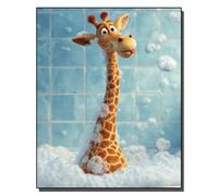 HOLXSW Pintar por Numeros Girafe dans un bain moussant DIY Cuadro al óleo con números para Kit de Pintura al óleo Digital para Adultos de Lienzo decoración para el hogar 40x50cm Sin marco