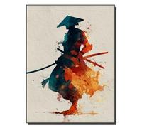 HOLXSW Pintar por Numeros Guerrier d'encre DIY Cuadro al óleo con números para Kit de Pintura al óleo Digital para Adultos de Lienzo decoración para el hogar 40x50cm Sin marco