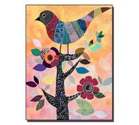 HOLXSW Pintar por Numeros Oiseaux sur l'arbre peint DIY Cuadro al óleo con números para Kit de Pintura al óleo Digital para Adultos de Lienzo decoración para el hogar 40x50cm Sin marco