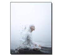 HOLXSW pintar por numeros para adultos La femme en blanc dont les pixels ont disparu Kits de regalo de pintura al óleo digital de bricolaje arte de lienzo decoración del hogar -40x50cm Sin marco