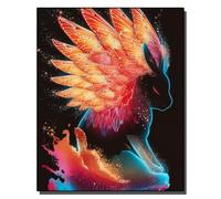 HOLXSW pintar por numeros para adultos Lapin Jade à Plume d'Étoile Kits de regalo de pintura al óleo digital de bricolaje arte de lienzo decoración del hogar -16 * 20 pulgadas Sin marco