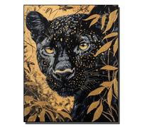 HOLXSW Pintar por Numeros para Adultos Pintura por Números con Pinceles y Pinturas Decoraciones para el Hogar Panthère noire (3) 40 * 50cm Sin marco