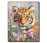 HOLXSW Pintar por Numeros para Adultos Pintura por Números con Pinceles y Pinturas Decoraciones para el Hogar Tigre et Fleur 40 * 50cm Sin marco