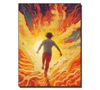 HOLXSW Pintar por Numeros Se diriger vers la lumière DIY Cuadro al óleo con números para Kit de Pintura al óleo Digital para Adultos de Lienzo decoración para el hogar 40x50cm Sin marco