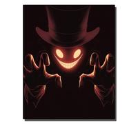 HOLXSW Pintar por Numeros un rire étrange sous le ciel nocturne DIY Cuadro al óleo con números para Kit de Pintura al óleo Digital para Adultos de Lienzo decoración para el hogar 40x50cm Sin marco