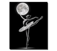 HOLXSW Pintura de bricolaje por números arte Kits Ballet au clair de lune 2 pintados a mano Dibujo lienzo Imágenes por números Decoración para el hogar Regalo 40x50cm Sin marco