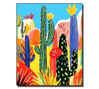 HOLXSW Pintura de bricolaje por números arte Kits Paradis des cactus peint pintados a mano Dibujo lienzo Imágenes por números Decoración para el hogar Regalo 40x50cm Sin marco