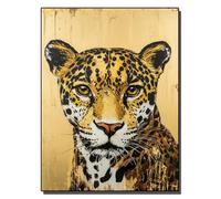 HOLXSW Pintura de bricolaje por números arte Kits Regard du léopard doré pintados a mano Dibujo lienzo Imágenes por números Decoración para el hogar Regalo 40x50cm Sin marco