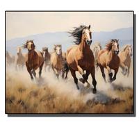 HOLXSW Pintura de bricolaje por números arte Kits Un troupeau de chevaux au galop pintados a mano Dibujo lienzo Imágenes por números Decoración para el hogar Regalo 40x50cm Sin marco