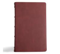 Holy Bible: Christian Standard Bible, Marbled Burgundy, Premium Calfskin, Single-column, Personal Size, Holman Handcrafted Collection