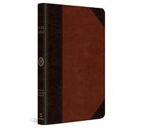 Holy Bible: English Standard Version, Brown/Cordovan, Portfolio Design, Red Letter, Thinline Trutone