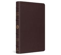 Holy Bible: English Standard Version Large Print Thinline Reference Bible Top Grain Leather Brown