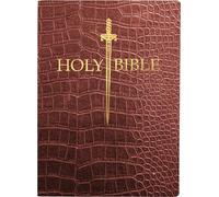Holy Bible: King James Version, Burgundy, Walnut, Alligator Bonded Leather, Red Letter