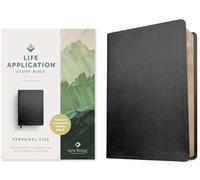 Holy Bible: New Living Translation, Black, Bonded Leather, Life Application Study, Personal Size, Red Letter