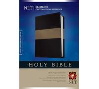 Holy Bible: New Living Translation, Black & Taupe, LeatherLike, Slimline Center Column Reference Edition