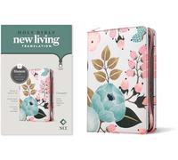 Holy Bible: New Living Translation, Floral Garden, Zippered Cloth, Red Letter