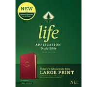 Holy Bible: New Living Translation, Life Application Study Bible, Berry, Red Letter, Leatherlike
