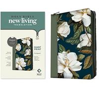 Holy Bible: New Living Translation, Magnolia Sage Green, Leatherlike, Zipper, Giant Print, Filament