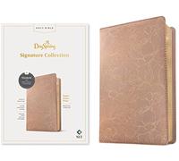 Holy Bible: Nlt Super Giant Print Bible, Filament Enabled Edition Red Letter, Leatherlike, Blush Floral