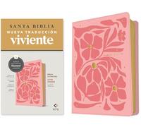 Holy Bible: Nueva Traduccion Viviente, Pink Flowers, Filament Enabled, Leatherlike, Red Letter