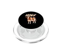 Holy Brown Cow Funny Farm Animal Lover Wordplay Jeu de Mots Humour PopSockets PopGrip pour MagSafe