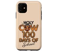 Holy Cow 100 Days of School Leopard 100e Day Kids Women Coque pour iPhone 11