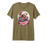 Holy Cow, C'est Noël, Je suis Une Vache de Noël T-Shirt Haut de Gamme