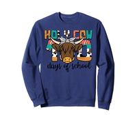Holy Cow Highland Funny 100th Day of School 100 Days Kids Sweatshirt