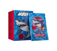 HOLY Energy Gaming Booster Boîte de 10 échantillons “Strawberry Shark” avec goût de fraise et de mandarine | 10 portions avec NewCaff & extrait de thé vert | Focus Drink | Vegan avec arômes naturels