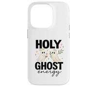 Holy Ghost Energy Cute Halo Ghosts Christian Halloween Coque pour iPhone 14 Pro