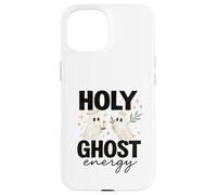 Holy Ghost Energy Cute Halo Ghosts Christian Halloween Coque pour iPhone 15
