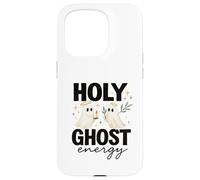 Holy Ghost Energy Cute Halo Ghosts Christian Halloween Coque pour iPhone 15 Pro