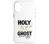 Holy Ghost Energy Cute Halo Ghosts Christian Halloween Coque pour iPhone 16 Plus