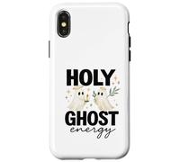Holy Ghost Energy Cute Halo Ghosts Christian Halloween Coque pour iPhone X/XS