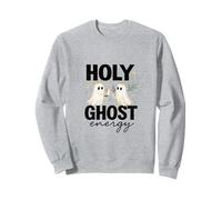 Holy Ghost Energy Cute Halo Ghosts Christian Halloween Sweatshirt